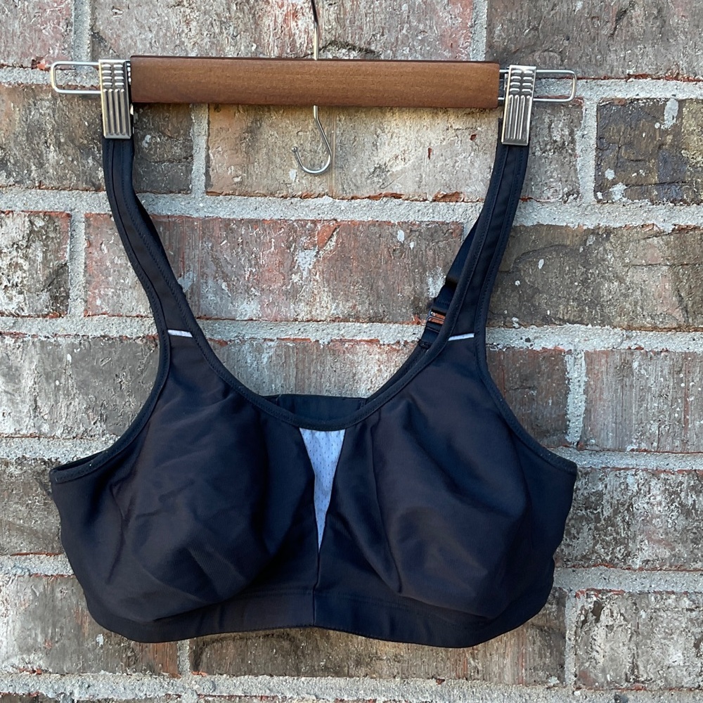 Lilyette Black and Gray Sports Bra - Picture 2 of 10